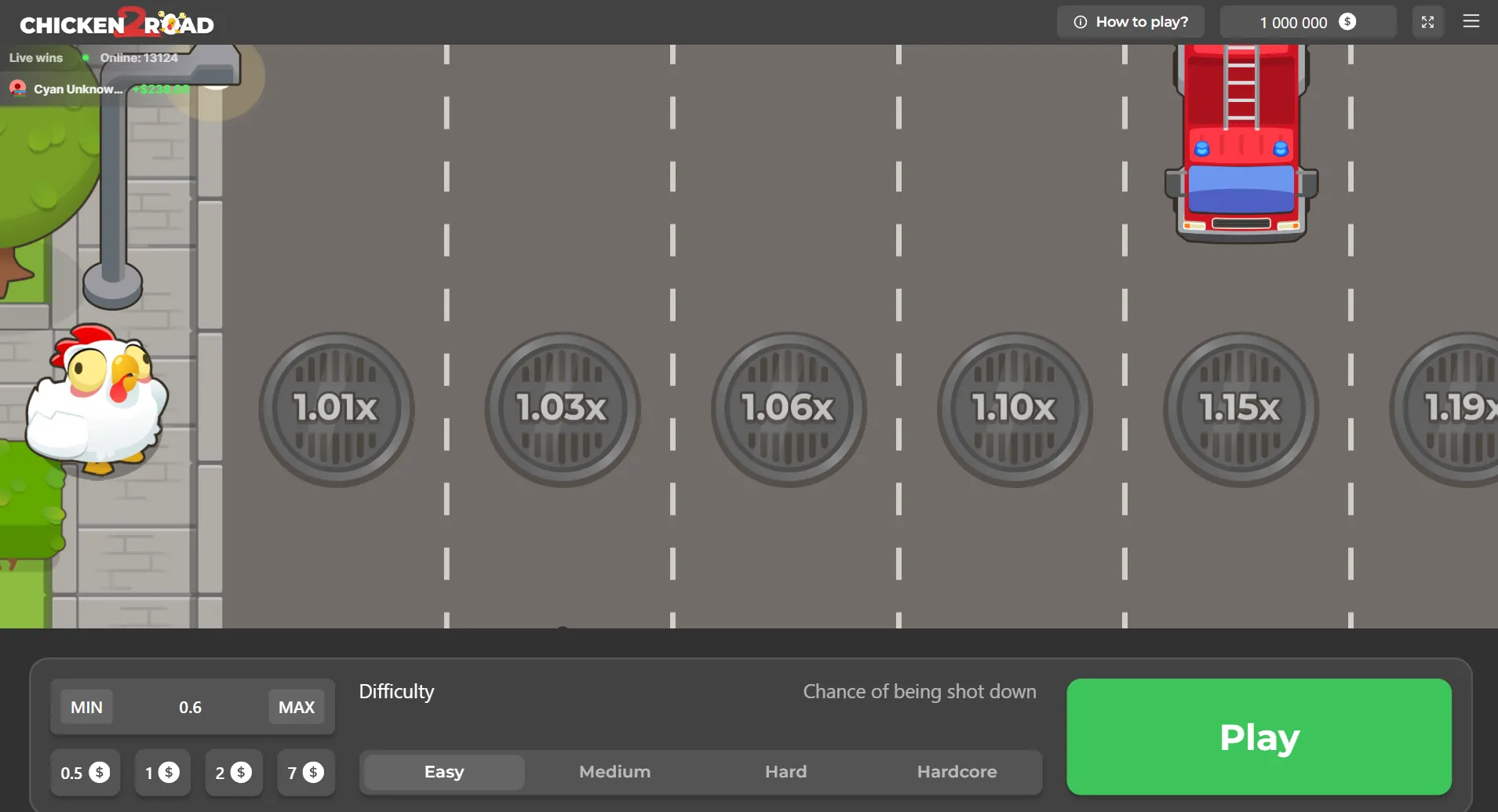 Chicken Road 2: Steuerung, Hotkeys